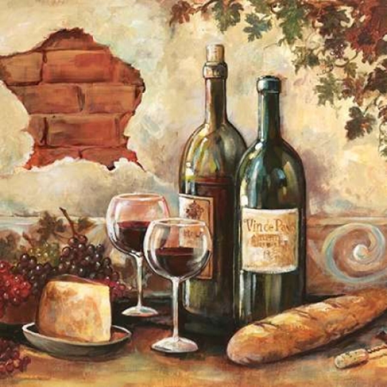 Bountiful Wine Sq II Poster Print by Gregory Gorham - Item # VARPDXGOR459